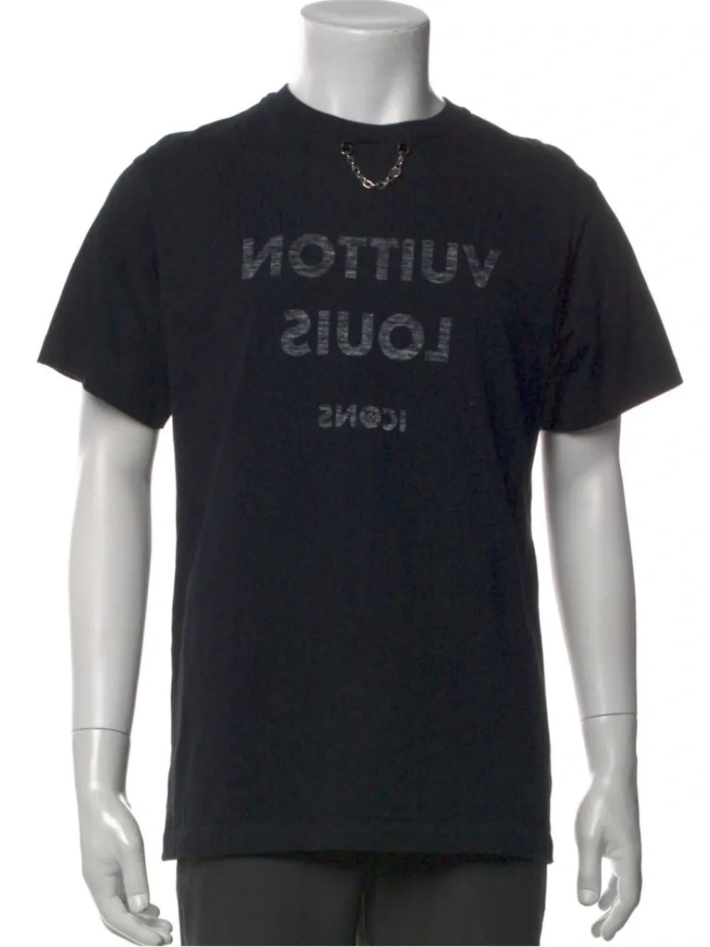 Louis Vuitton Black Graphic Logo Short Sleeve Tee
